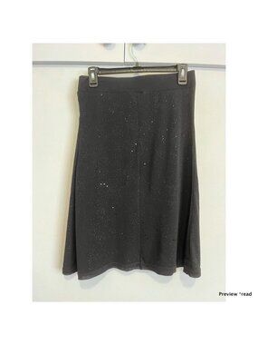 Black Sparkle A-Line Skirt by